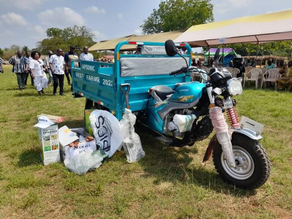 MP for Akatsi South Gives Tricycle to Overall Best Farmer