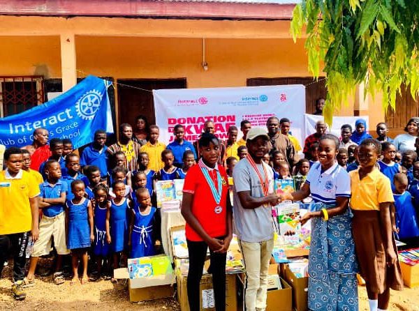 Rotaract Club of Accra Agri-eco Donates Educational Materials to Kwae Jamestown Presbyterian Basic School