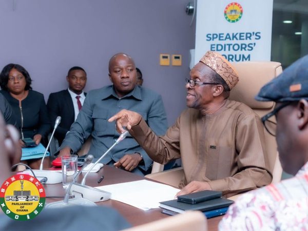 Speaker Bagbin Engages Media Editors to Deepen Parliamentary Transparency