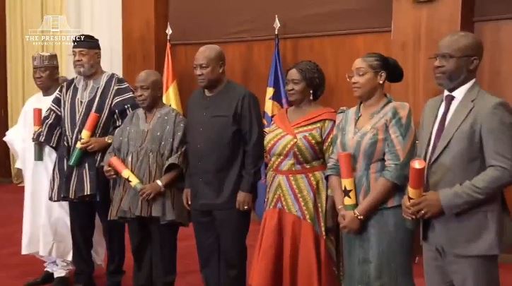 Prez Mahama swears in  five New Envoys
