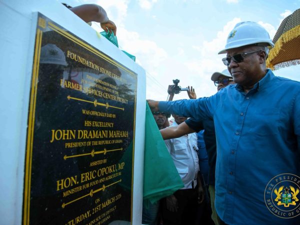 Prez Mahama Unveils Landmark Farmer Services Centre and Massive Infrastructure Boost for Afram Plains