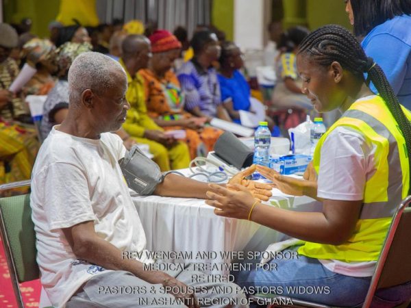 Rev. Stephen Wengam, Wife sponsor Free Medical Outreach for retired Ministers, Widows