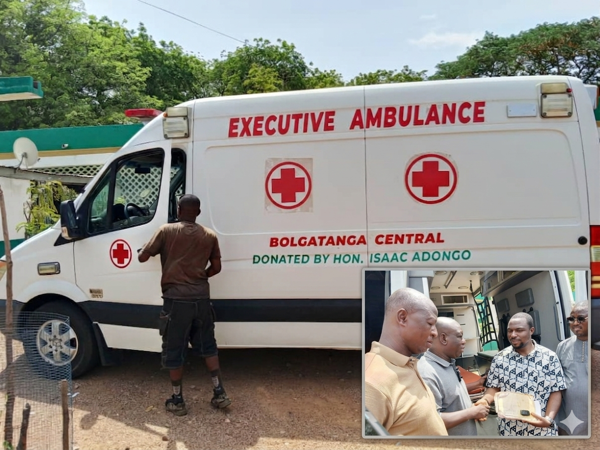Isaac Adongo Donates Brand-New Ambulance to Bolgatanga Central to Boost Emergency Healthcare Delivery