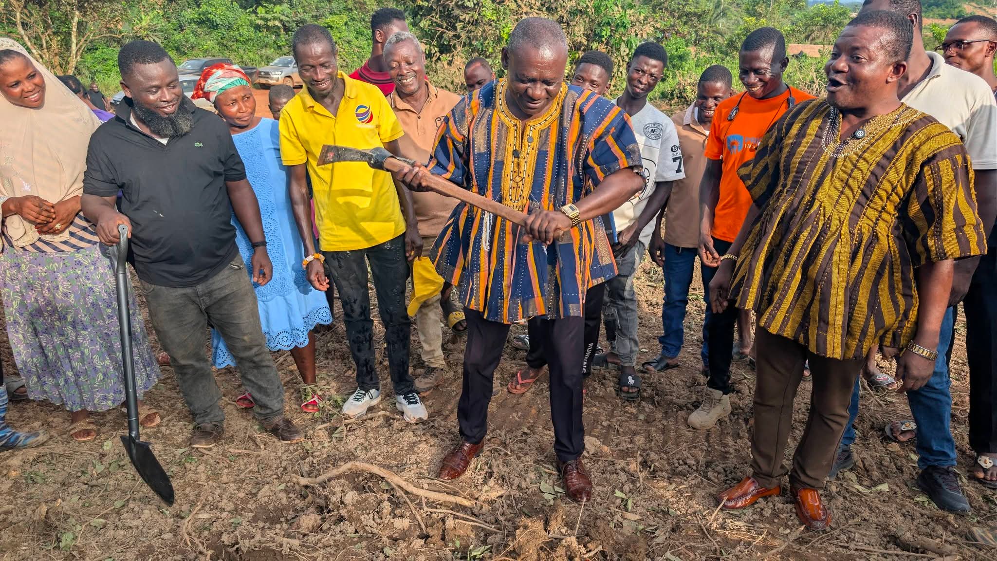 MP for Prestea Huni-Valley Cuts Sod for Two Classroom Projects to Boost Quality Education in Constituency