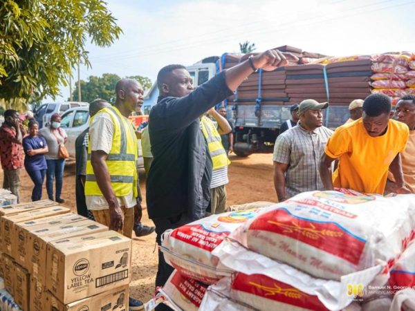 Sam George Makes Big Intervention for Over 6,000 Flood Victims in Ningo-Prampram