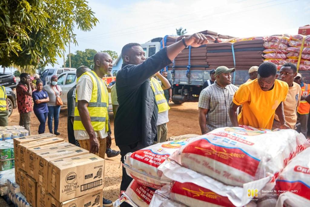Sam George Makes Big Intervention for Over 6,000 Flood Victims in Ningo-Prampram